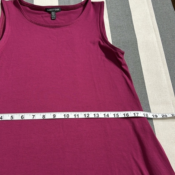 Eileen Fisher Womens Sleeveless Burgundy A Line Pocket Dress XS Sustainable - Picture 8 of 10
